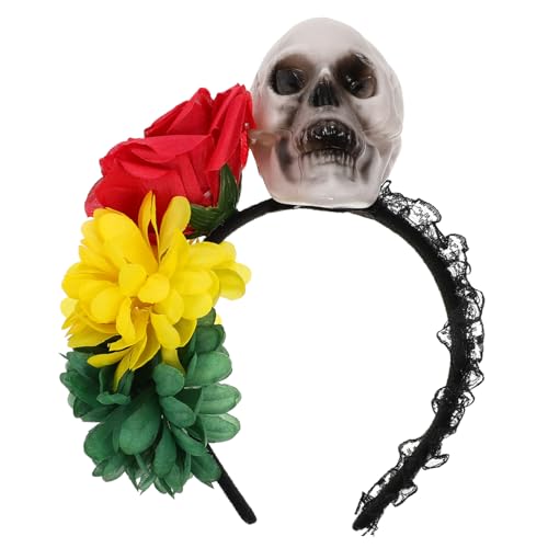 Beaupretty -Stirnband Skelett Kopf Stirnband Skelettkopf Haarband Cosplay-Stirnband haarschmuck halloween haarreif Halloween- -Stirnbänder Halloween-Streich-Stirnbänder Stoff von Beaupretty