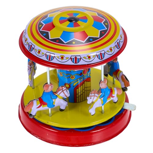 Beaupretty Vintage Wind Up Karussell aus Handliches Mechanisches Drehspielzeug für Dekoratives Retro Sammlerstück Fördert Hand Auge Koordination für Bar und Club Beaupretty Vintage Wind Up Karussell aus Handliches Mechanisches Drehspielzeug für Dekoratives Retro Sammlerstück Fördert Hand Auge Koordination für Bar und Club von Beaupretty