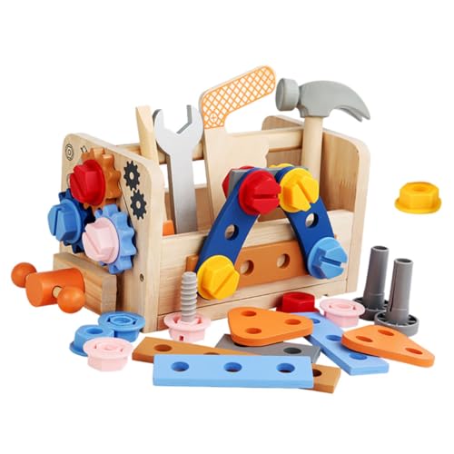 Beaupretty Werkzeugset aus Holz und Pädagogisches mit Realistischem Werkzeugkasten Fördert Kognitive Fähigkeiten und Fantasie Sicher und Tragbar für Kleinkinder Beaupretty Werkzeugset aus Holz und Pädagogisches mit Realistischem Werkzeugkasten Fördert Kognitive Fähigkeiten und Fantasie Sicher und Tragbar für Kleinkinder von Beaupretty