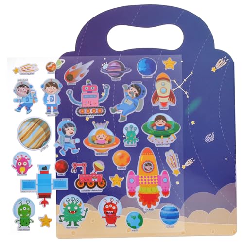 Beaupretty Wiederverwendbares Stickerbuch mit Tragbarem Griff Fördert Kreativität Hand Auge Koordination und Fantasie Pädagogisches Puzzle für Jungen und Mädchen für Drinnen und Draußen Beaupretty Wiederverwendbares Stickerbuch mit Tragbarem Griff Fördert Kreativität Hand Auge Koordination und Fantasie Pädagogisches Puzzle für Jungen und Mädchen für Drinnen und Draußen von Beaupretty