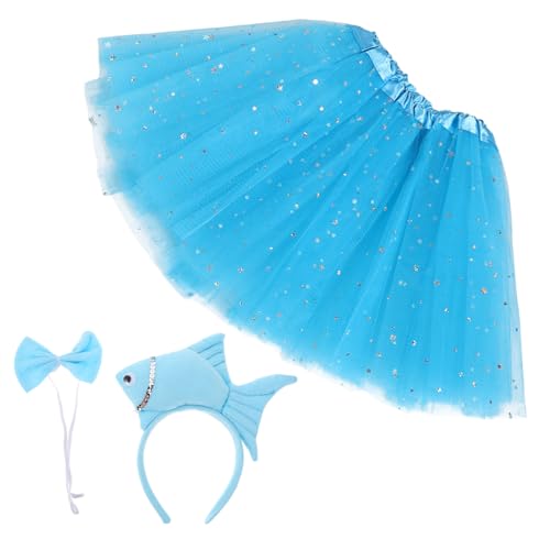 Beavorty 1 Satz Meeresfischstirnbandrock Strand-Pool-Party-Stirnband Partygeschenke mit Meerestieren Fisch Haarband Kinderhaarbänder für Mädchen Meerestier Kostüm Polyester Sky-blue von Beavorty