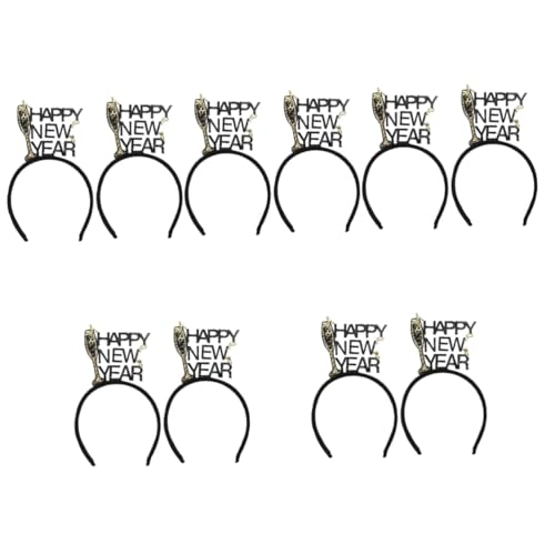 Beavorty 10 Stk 2023 Neujahrsstirnband kinder stirnband fasching haarreif Partygeschenke für das neue Jahr Urlaubsparty-Stirnband Neujahrsvorräte neues jahr haarband Zwiebelpulver von Beavorty