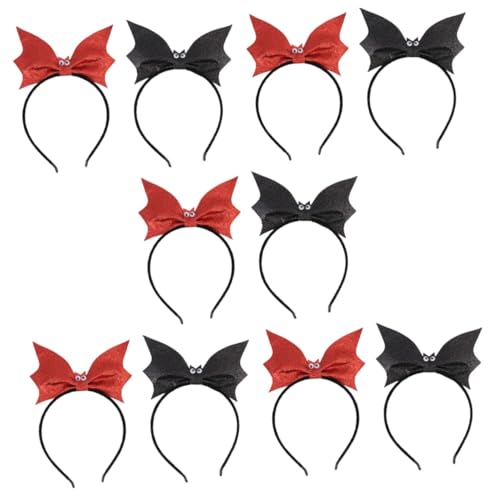 Beavorty 10 Stk Fledermaus Stirnband halloween haarschmuck halloween kopfschmuck Halloween-Tier-Stirnband Cosplay-Fledermaus-Kopfschmuck Halloween-Partydekorationen Halloween-Haarreifen von Beavorty