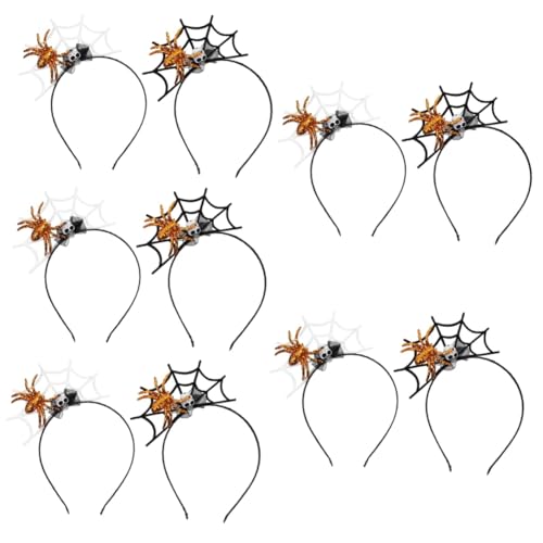 Beavorty 10 Stk Spinnenschädel-Stirnband Spinnen Haarreif halloween haarschmuck Cosplay-Party-Haarspange Spinne Cosplay Stirnband Haarnadel Haarband Party-Kopfbedeckung Cosplay-Haarspange von Beavorty