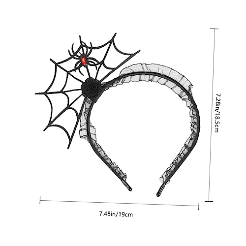 Beavorty 2 Stück Spinnennetz Stirnband Halloween Haarreifen Make Up Stirnband Halloween Dekorationen Halloween Ausverkaufsdekorationen Spinnen Kopfbedeckung Performance Requisiten von Beavorty