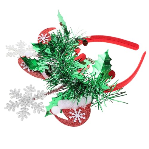 Beavorty 2025 Weihnachtsdekorationen Weihnachtskopfschmuck neues jahr stirnband Silvester Stirnband weihnachtsmütze weihnachtsmutze goldene Haaraccessoires Gesichts-Stirnband Krone Plastik von Beavorty