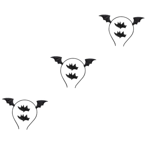 Beavorty 3 Sätze Fledermaus Stirnband Fledermaus Haarreifen Stirnband Der Teufelsfledermaus Halloween-cosplay-haarband Fledermausflügel Haarnadeln Haarbänder Mit Fledermausflügeln Stoff von Beavorty