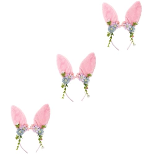 Beavorty 3 Stück Hasenohren Stirnband Hasenzubehör Kostüm Hase Cosplay Hasenohren Kopfbedeckung Exquisites Hasenohren Stirnband Hasenohren Damen Party Stirnband Für Erwachsene von Beavorty