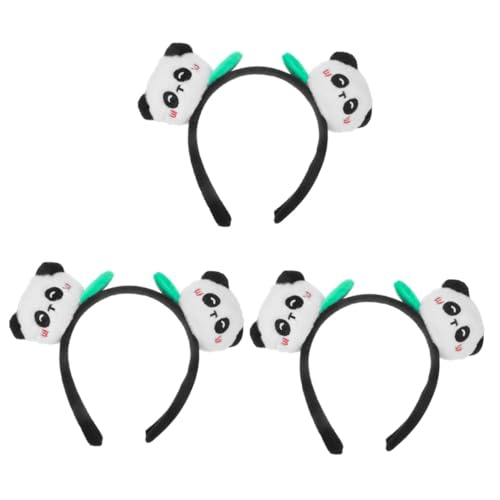 Beavorty 3 Stück Stirnband Tierkopfschmuck Haarband Party Ornament Panda Modellier Haarband Partyzubehör Gefälschter Panda Kopfschmuck Panda Haarreifen Tier Modellier Haarreifen von Beavorty