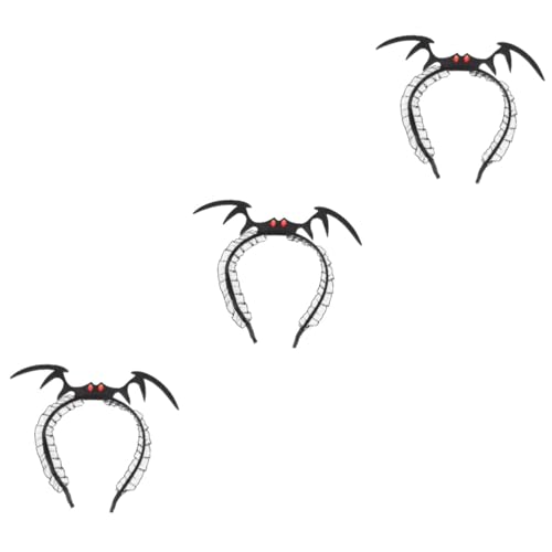 Beavorty 3St Halloween-Stirnband halloween haarreifen halloween haarschmuck Cosplay Fledermausflügel Kopfschmuck Fledermausflügel Haarbänder Cosplay-Haarreifen für Halloween Hut Stirnbänder von Beavorty