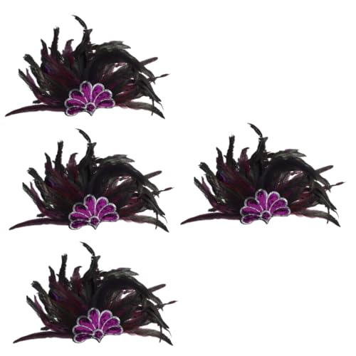 Beavorty 4 Stück Halloween Kopfschmuck Stirn Stirnband Plume Kopf Dekor Plume Stirnband Kostüm Haarschmuck Stirnbänder Plume Kopfschmuck Für Erwachsene Kopfschmuck von Beavorty