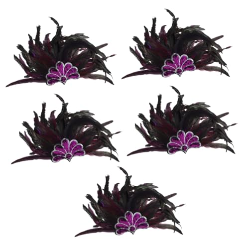 Beavorty 5 Stück Halloween Kopfschmuck Plume Kopfschmuck Erwachsener Plume Kopfschmuck Erwachsener Karneval Kopfschmuck Plume Kopf Dekor Erwachsene Stirnbänder Stirn Stirnband Plume von Beavorty