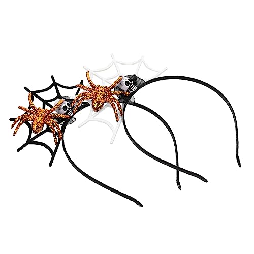 Beavorty 6 Stk Spinnenschädel-stirnband -kopfbedeckung Performance-kopfschmuck Make-up-stirnbänder Geisterspinne Haarschmuck Für Kinder Halloween-schädel-haarband Haarnadel Plastik von Beavorty