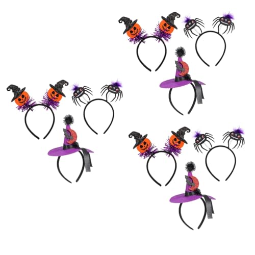 Beavorty 9 Stück Party Stirnband Haar Accessoires Halloween Zubehör Halloween Dekoration Lustige Stirnbänder Haar Kopfbedeckungen Kopfschmuck Für Erwachsene Niedliche Halloween von Beavorty