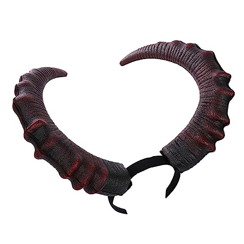 Beavorty Dämonenhorn Stirnband Abschlussball Requisiten Halloween Stirnband Ochsen Stirnbänder Für Mädchen Halloween Haarband Teufelshörner Haarband Drachenhörner Tierkopfschmuck von Beavorty