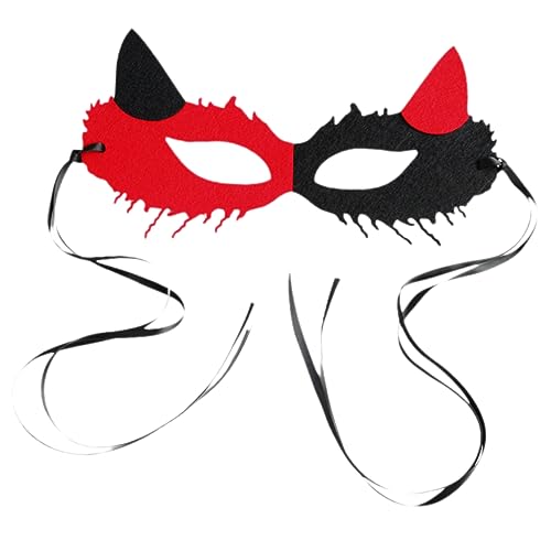 Beavorty Maskerade Auge Halloweenkostüm Maskerade-maske Für Frauen Gesicht Fuchsmasken Maskerade Ball Retro-maskerade-maske Karnevalsmaske Für Frauen Halloween Für Erwachsene Dame Filzstoff von Beavorty