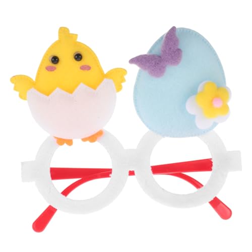 Beavorty Ostergläser partybrille party brille Brille lustige brille kinderbrille Hase mit Brille Hase Gastgeschenke Ostern Hühnergläser Hasenbrille Eierfüller für Ostern gefühlt von Beavorty