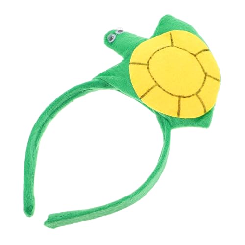 Beavorty Sanfter Kopf Hoop Schildkrötenparty Plüsch-Tierhaarband Schildkröten-Kostümparty festival zubehör partyzubehör flauschiges Haarband Gesichtswaschstirnband Tierkostüm Plastik Green von Beavorty