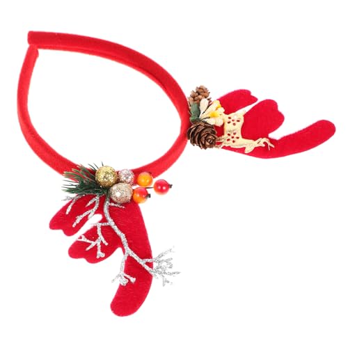 Beavorty Stirnband Aus Hirschgeweih Haarband Aus Elchgeweih Weihnachtskopfbedeckung Weihnachtsaccessoires Plüsch Geweih Stirnband Kopfschmuck Aus Geweih Weihnachts-haarschmuck Stoff von Beavorty