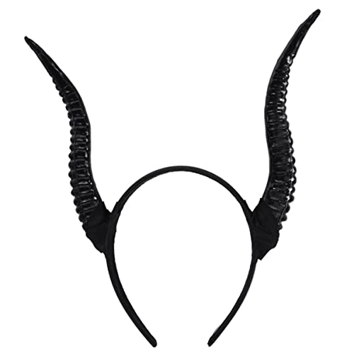 Beavorty Teufelshorn-Stirnbänder, Gothic-Horn-Stirnband, Antilopen-Stirnband, Halloween-Hörner-Kopfbedeckung, Halloween-Cosplay-Zubehör für Erwachsene und Kinder von Beavorty