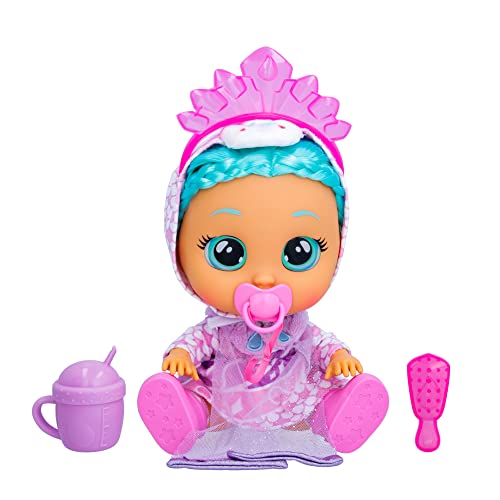 Cry Babies Kiss Me Elodie, interaktive Puppe, die mit einem Kuss errötet und weint wie EIN Baby mit Haaren, Kleidung zum Anziehen und Zubehör, Spielzeug und Geschenk für Jungen und Mädchen ab 1 Jahr von Cry Babies