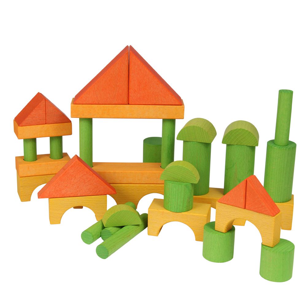 Beck 38 Ergänzungsbausteine Holz bunt gebeizt Beck 38 Ergänzungsbausteine Holz bunt gebeizt von Beck Holzspielzeug