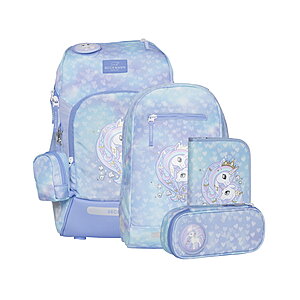 Beckmann Act Air FLX Unicorn Princess Ice Blue Schulrucksack Set von Beckmann