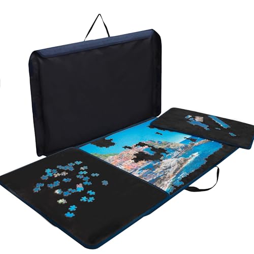 Becko US Puzzlebrett Tragbares Puzzle Case für bis zu 1000 Teile, Schwarz, Synthetikfaser, Jigsaw, Seriös, Unisex, Ab 12 Jahren, 1 Stück, 31.5 × 54.6 cm Becko US Puzzlebrett Tragbares Puzzle Case für bis zu 1000 Teile, Schwarz, Synthetikfaser, Jigsaw, Seriös, Unisex, Ab 12 Jahren, 1 Stück, 31.5 × 54.6 cm von Becko US