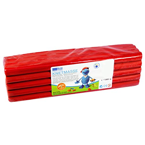 Becks Plastilin B100495 Knete, rot, 1000 g von Becks Plastilin