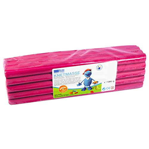 Becks Plastilin B100496 Knete, pink, 1000 g von Becks Plastilin