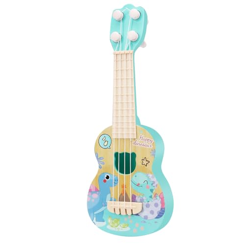 Kleinkind Mini Ukulele Gitarre Spielzeug Cartoon 4 Saiten Kinder Musikinstrument für Pädagogisches Lernen (Dinosaurier-Muster) von Bediffer