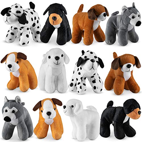 Bedwina Plüsch-Hündchen – (Packung mit 12) 15,2 cm große Kuscheltiere, sortierte Welpen und niedliches Plüsch-Hundewelpen-Sortiment, Strumpffüller von Bedwina