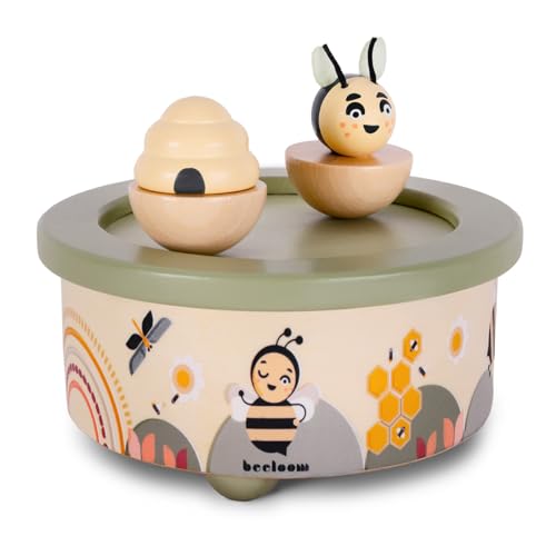 Beeloom MELOBEES Spieluhr aus Holz für Kinder mit Bienen-Design, ab 3 Jahren. von Beeloom