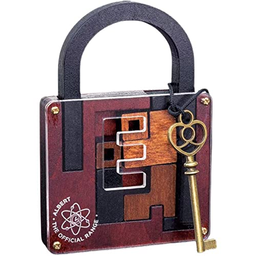 High Difficulty Level IQ Lock Puzzle Classic Wooden Brainteaser Puzzles Game for Adults von Beelooom