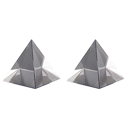 Prismen-Pyramide aus optischem Glas, 40 mm hoch, rechteckig, Polyeder, geeignet für den Unterricht von Experimenten, 2 Stück von Beelooom