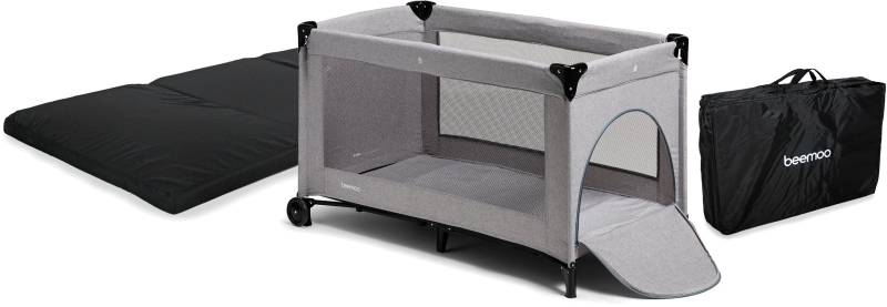 Beemoo CARE Reisebett Lux inkl. Matratze, Grey Melange von Beemoo