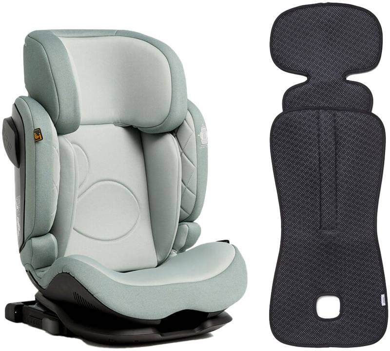 Beemoo Recline i-Size Kindersitz inkl. Petite Chérie Sitzkissen, Teal/Antracit von Beemoo