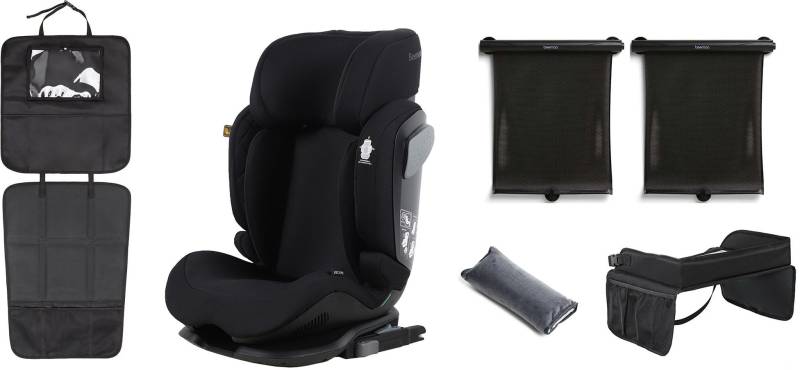 Beemoo Recline i-Size Kindersitz inkl. Zubehör, Black Stone von Beemoo