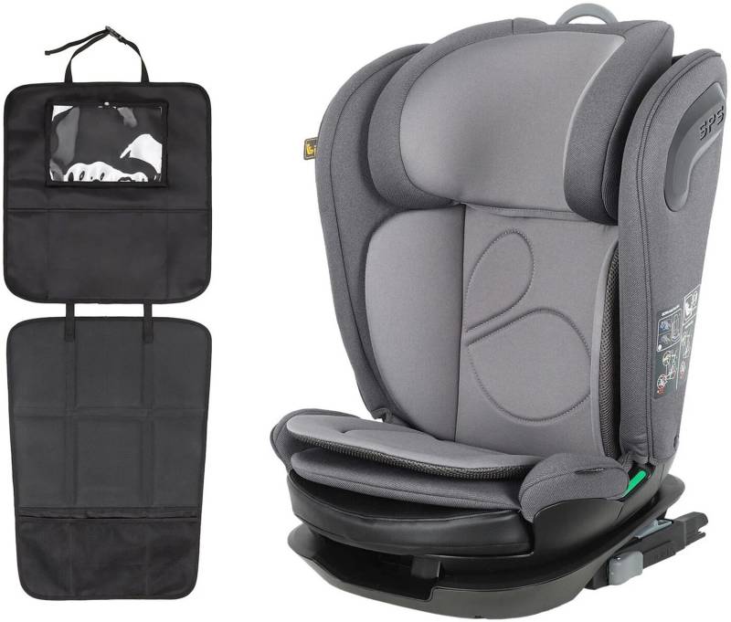 Beemoo Reform ISOFIX Kindersitz inkl. 3-in-1 Sitzschutz, Mineral Grey von Beemoo