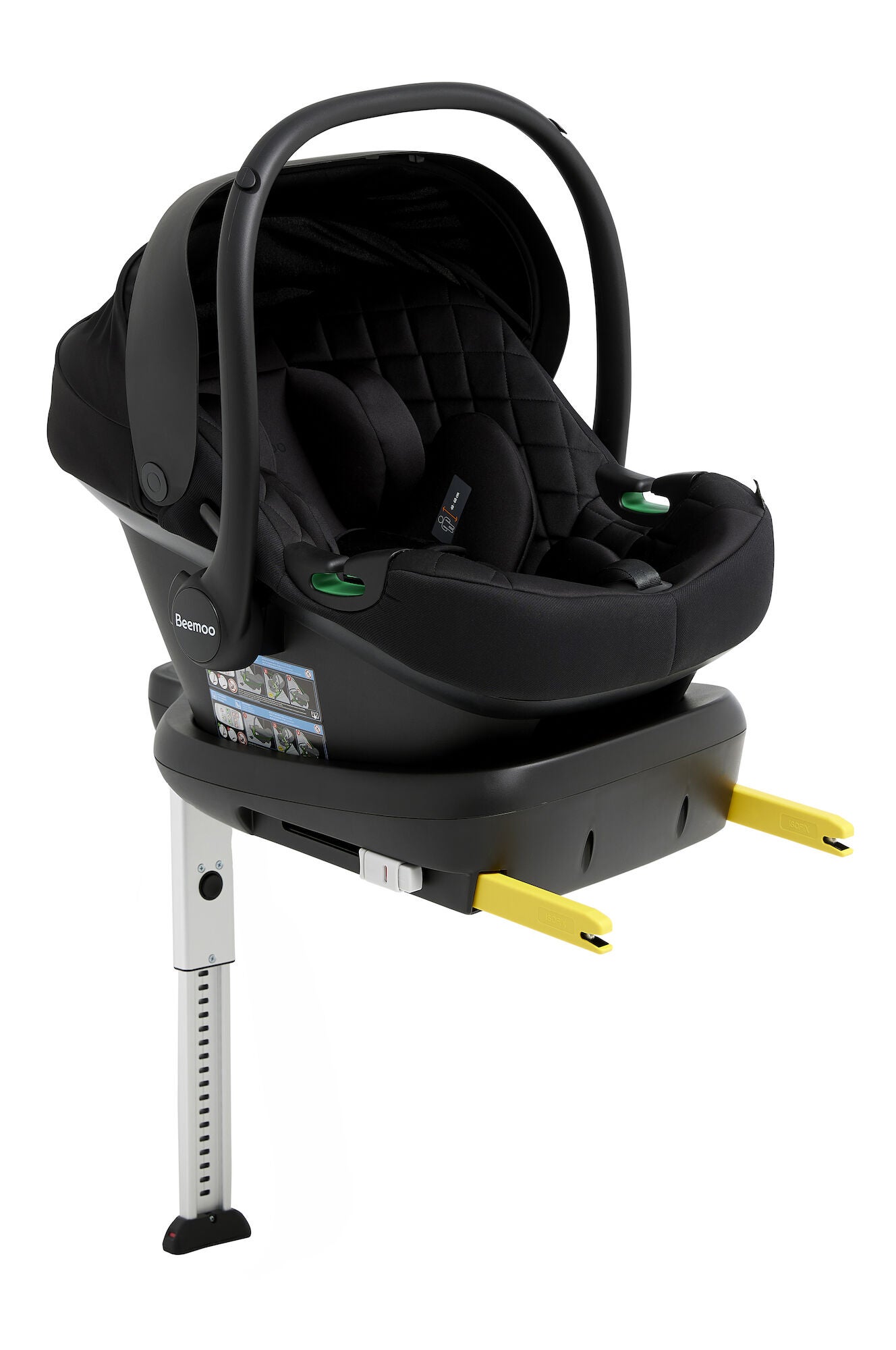 Beemoo Route i-Size Babyschale inkl. ISOFIX-Basis, Black Stone von Beemoo