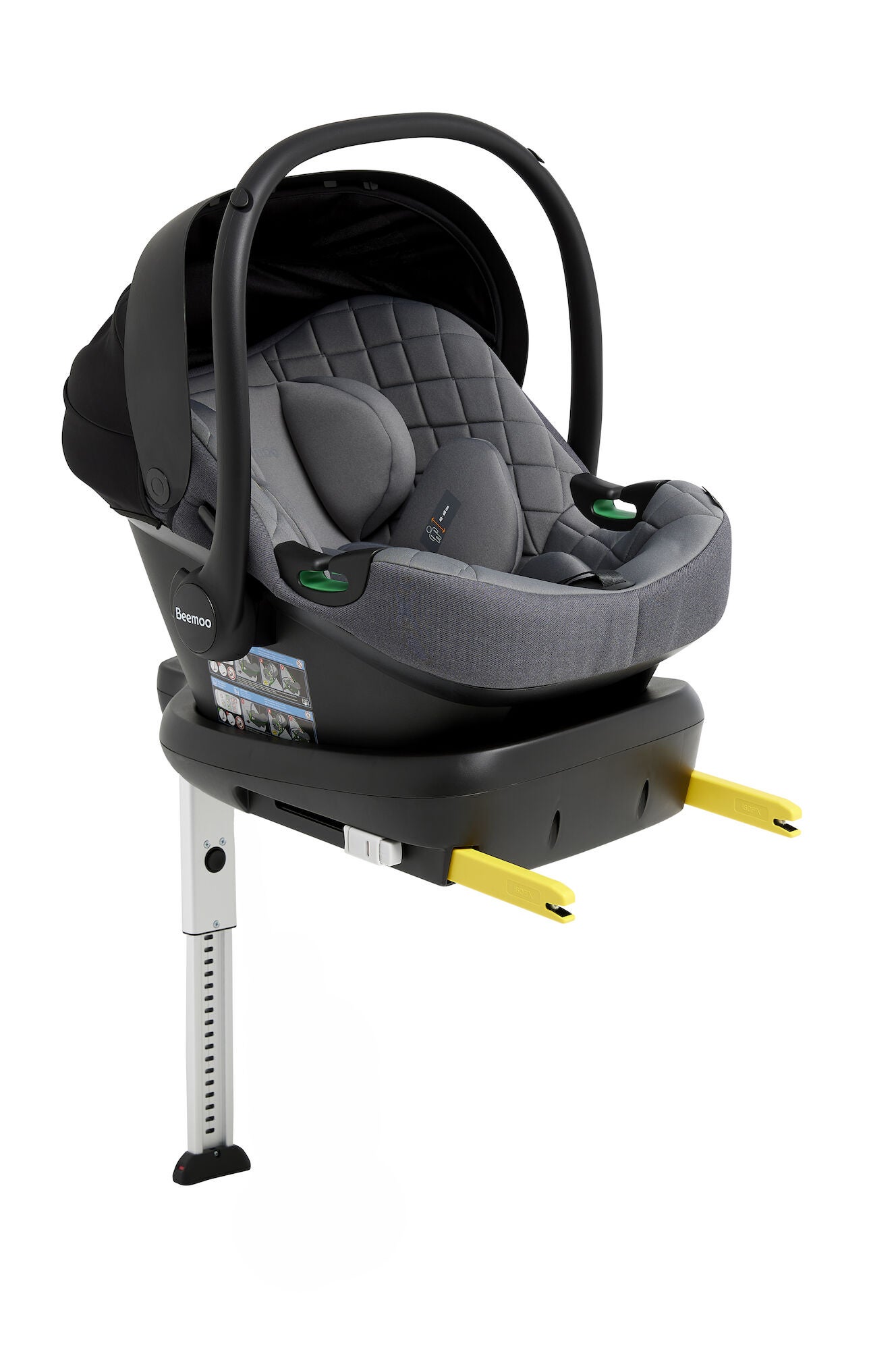 Beemoo Route i-Size Babyschale inkl. ISOFIX-Basis, Mineral Grey von Beemoo