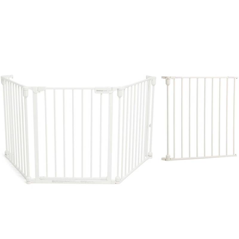 Beemoo CARE Safe Protect Schraubgitter/Raumteiler 3 Paneele inkl. Verlängerung 60 cm, White von Beemoo