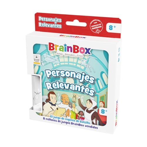 Beezerwizzer Studio BrainBox Pocket Relevante Charaktere | Kartenspiel | ab 8 Jahren | ab 1 Spieler | 10 Minuten pro Spiel | Spanisch von Beezerwizzer Studio