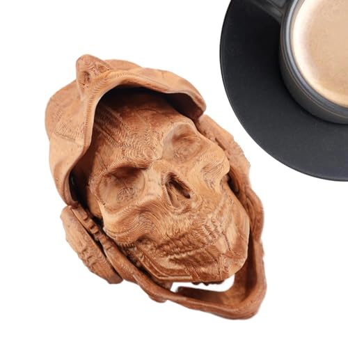 Befeixue 3D-gedruckter Totenkopf, Totenkopfspielzeug mit Gesichtsbedeckung - Flexible Gesichtsbedeckung 3D-gedrucktes Totenkopf-Entspannungsspielzeug - Kreative, dekorative, multifunktionale Ornamente von Befeixue