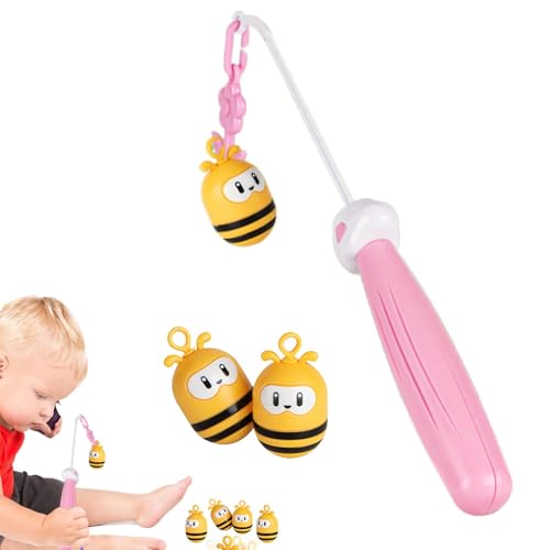 Befeixue Bienen-Angelspielzeug, Kinder-Angelspielzeug-Spiele,Interaktives Little Bee-Angelspielset mit Stöcken | 2-in-1 Little Bee Fishing Lernspielzeug, Spielset für Feinmotorik von Befeixue