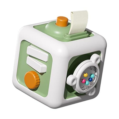 Befeixue Busy Cube,Busy Cube für Kleinkinder, Reise-Sensorspielzeug, Fidget Cube Board Babys Spielzeug Aktivitätswürfel Reisespielzeug für mehr als 2 Jahre alte Kleinkinder von Befeixue