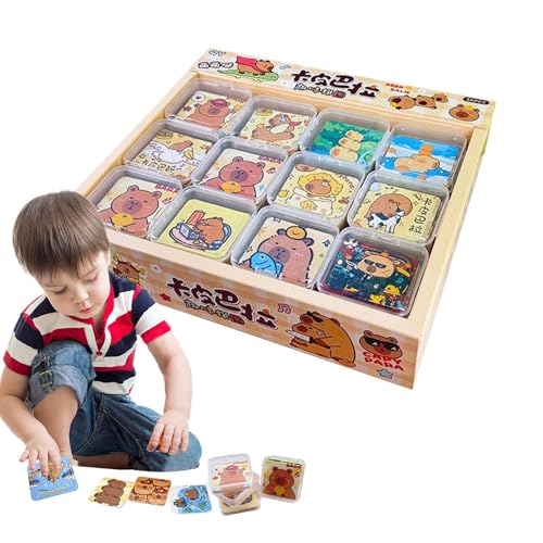 Befeixue Cartoon-Rätsel für Kinder,Reiserätsel für Kinder, 36 Boxen Papierpuzzle Lustiges Puzzle, Innovatives Gehirn-Puzzlespiel, geistiges Spielzeug für den Heimkindergarten von Befeixue