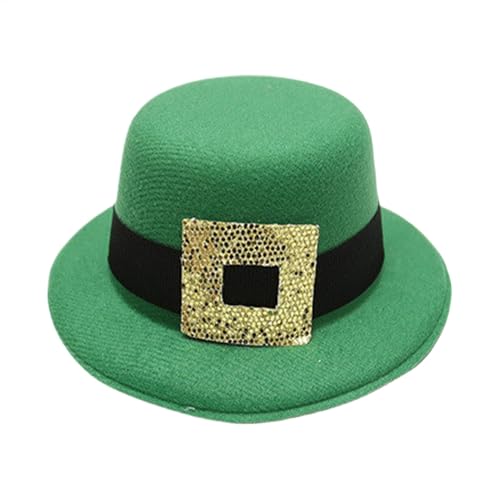 Befeixue Grüner Zylinder, St. Patricks Day Hut | Irischer Feiertags-Zylinder,Grünes St. Patrick's Zylinderhut-Kostüm für Partys, Gastgeschenk und Baumspitzen-Zubehör von Befeixue