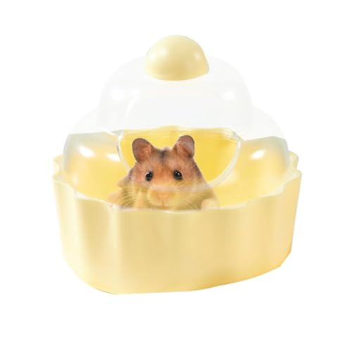 Befeixue Hamster-Sandbadbehälter, Hamstertoilette | Kuchenförmiger Chinchilla-Saunaraum - Transparenter, Stabiler Hamster-Sandbadbehälter für Eichhörnchen, Lemminge, Rennmäuse, Igel, Mäuse und kleine von Befeixue