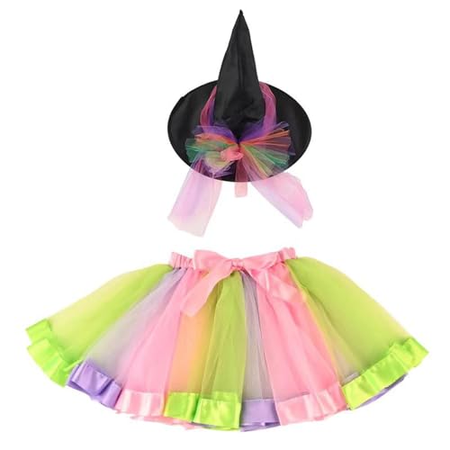 Befeixue Hexenkostüm für Kinder, Hexenkostüm für Kleinkinder - Atmungsaktiver Mädchen-Halloween-Rock Mädchen-Halloween-Kostüm,Stilvolles Kinder-Halloween-Kleid für Mädchen, Hexenkostüm für Kinder und von Befeixue